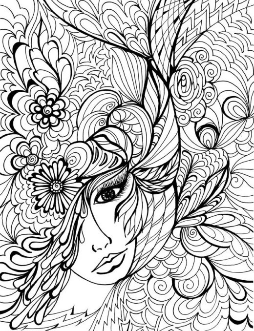 520x678 Difficult Animals Coloring Pages For Adults Color Bros