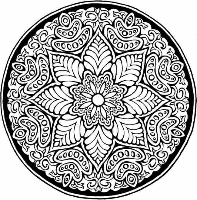650x662 Mandala Pattern Coloring Pages Difficult Mandala Coloring Pages
