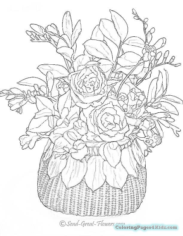612x792 Difficult Flower Coloring Pages Coloring Pages For Kids