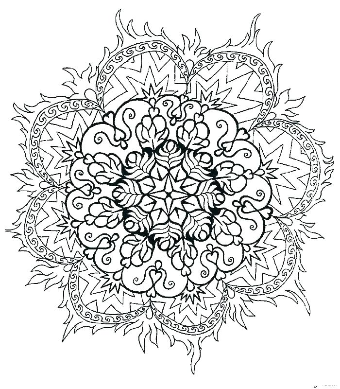 700x800 Mandala Coloring Pages Expert Level Hard Mandala Coloring Pages