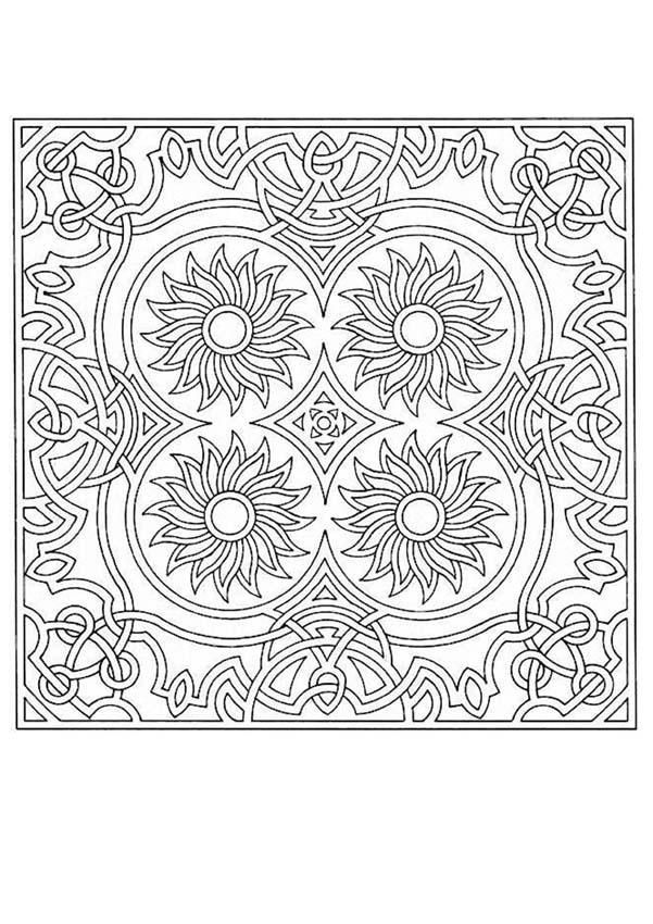 601x850 Difficult Level Mandala Coloring Pages Difficult Mandala