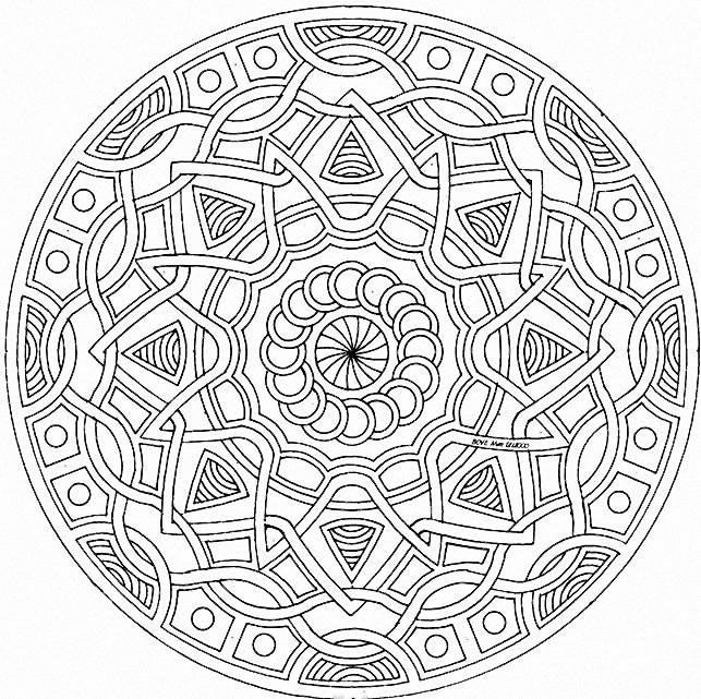 643x641 Difficult Mandala Coloring Pages Homepage Digits And Forms