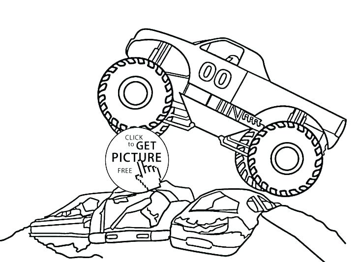 736x533 Best Grave Digger Monster Truck Coloring Pages Print Color Page