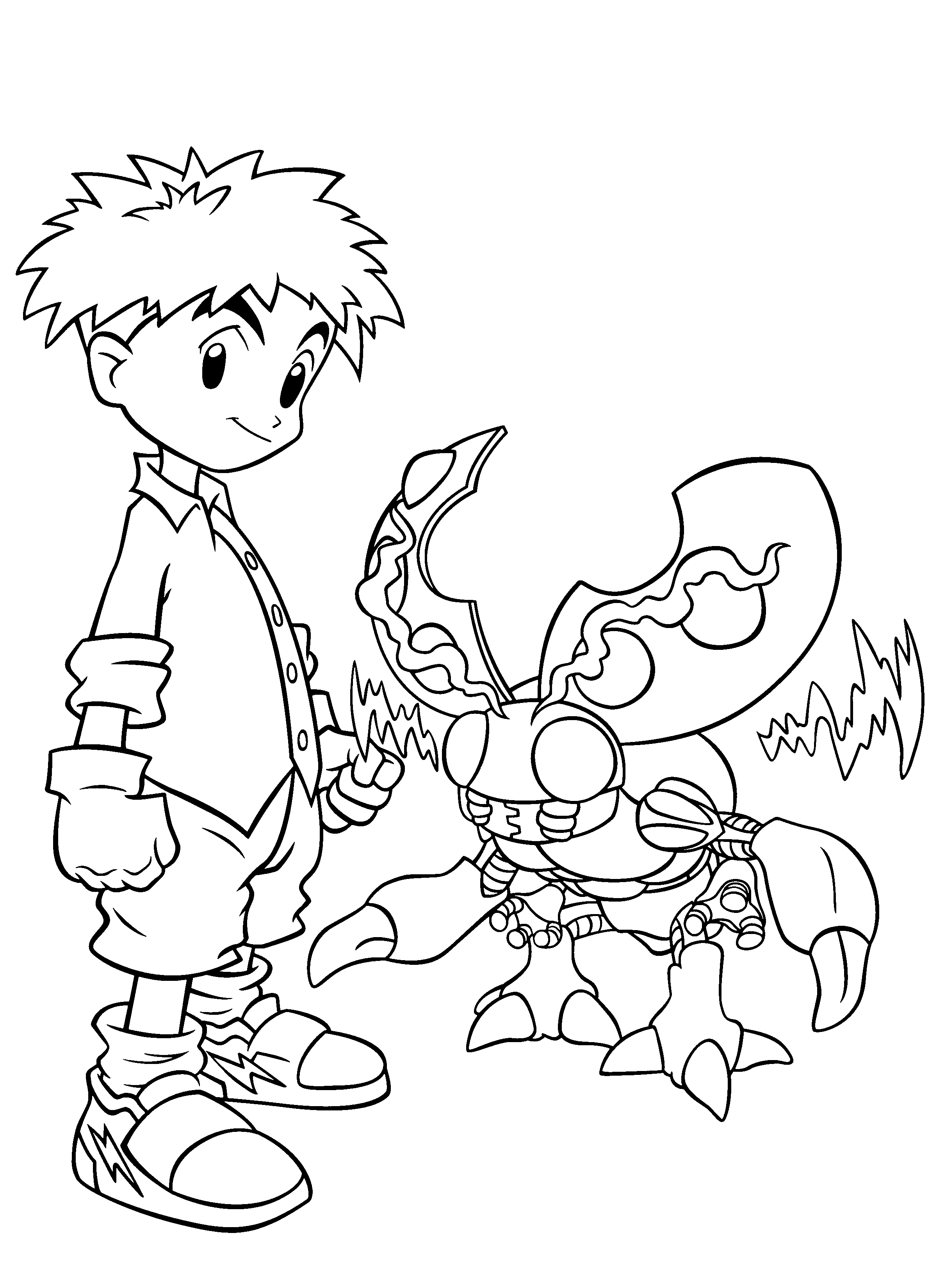 2400x3300 Free Printable Digimon Coloring Pages For Kids