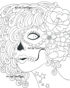 236x295 Adult Coloring Page, Instant Digital Download Page Girl