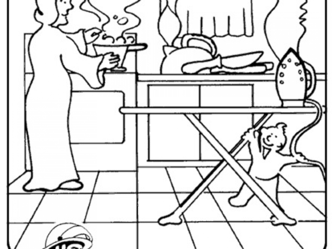 1152x864 Kitchen Coloring Page