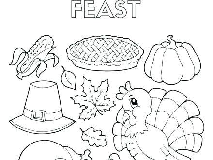 440x330 Thanksgiving Dinner Coloring Pages Thanksgiving Dinner Coloring