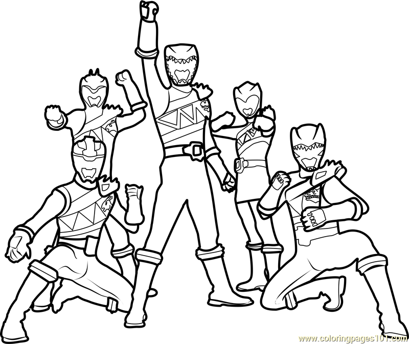 800x673 Power Rangers Dino Charge Coloring Page