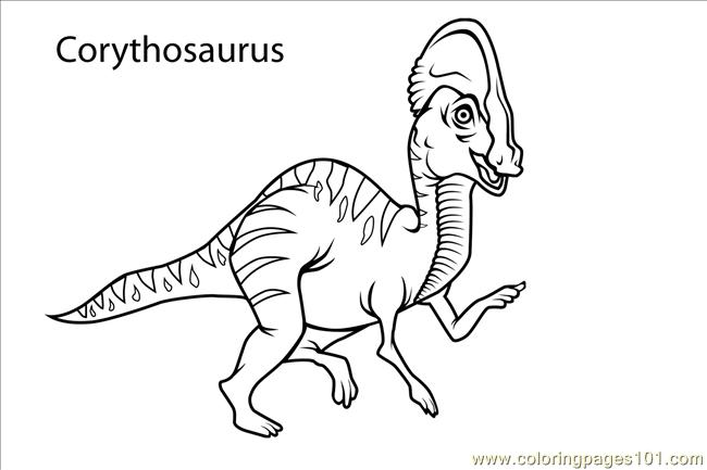 650x433 Saurus Dinosau Coloring Page