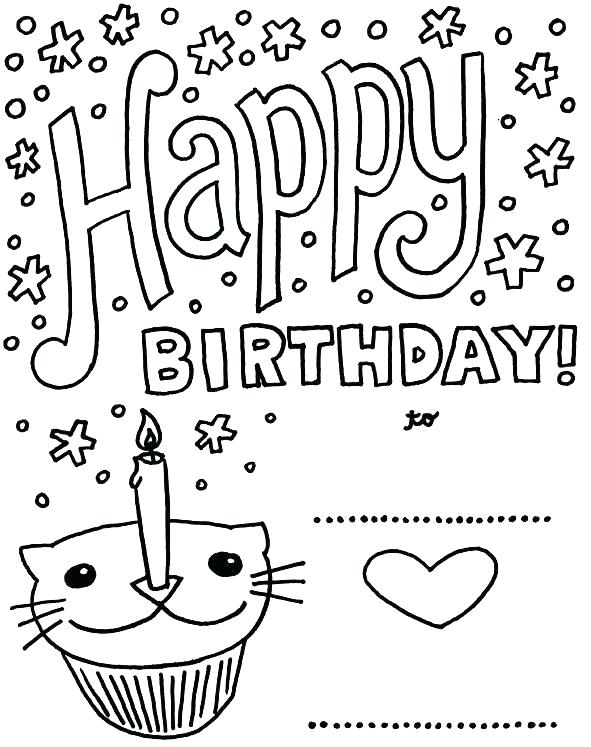 591x747 Coloring Page Birthday Card Birthday Card Coloring Pages Coloring