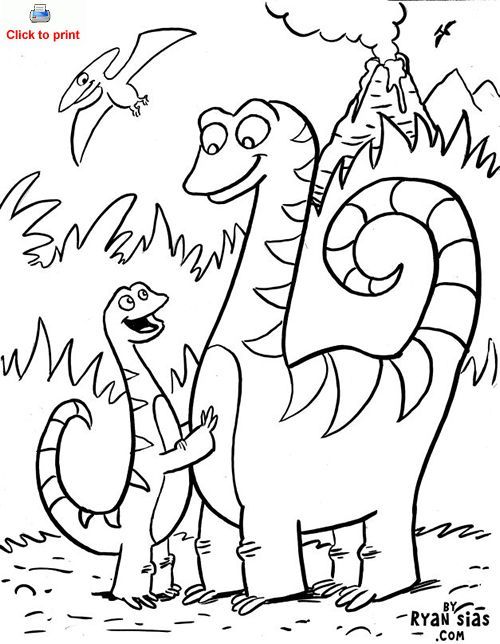 500x644 Dino Friend Coloring Pages