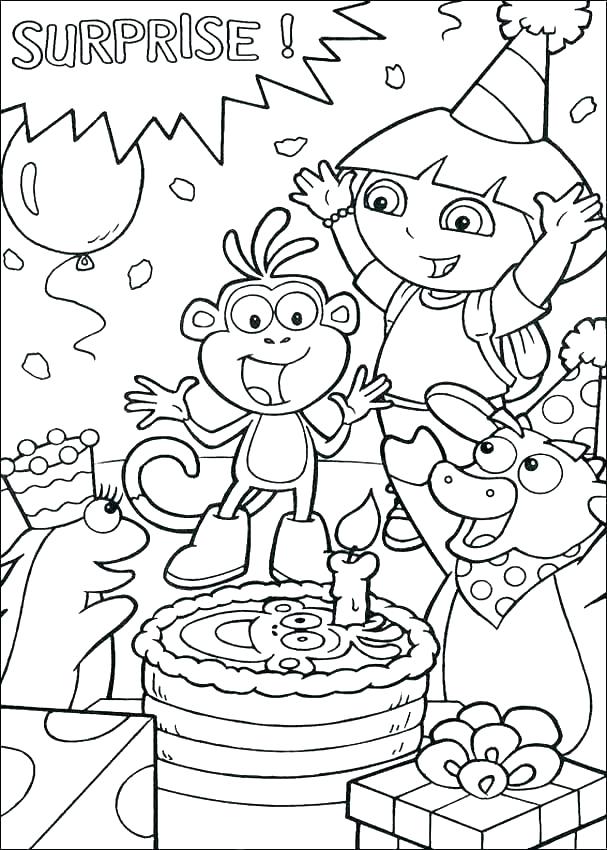 607x850 Birthday Card Coloring Pages Coloring Page Birthday Card Birthday