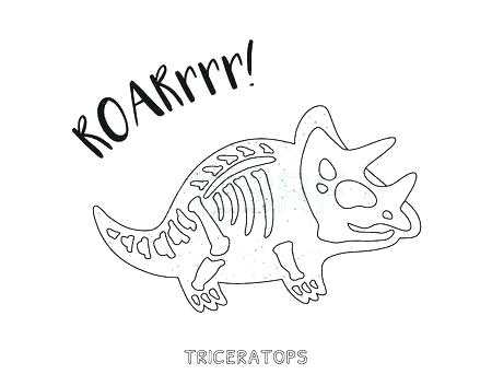 450x353 Dinosaur Skeleton Coloring Pages Dinosaur Bones Coloring Pages