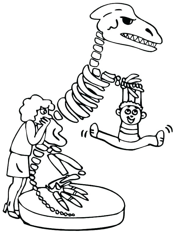600x776 Dinosaur Fossil Coloring Pages Deepart