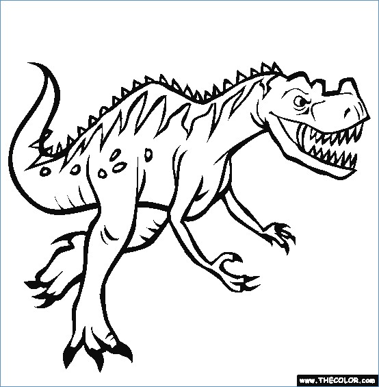554x565 Velociraptor Dinosaur Coloring Pages