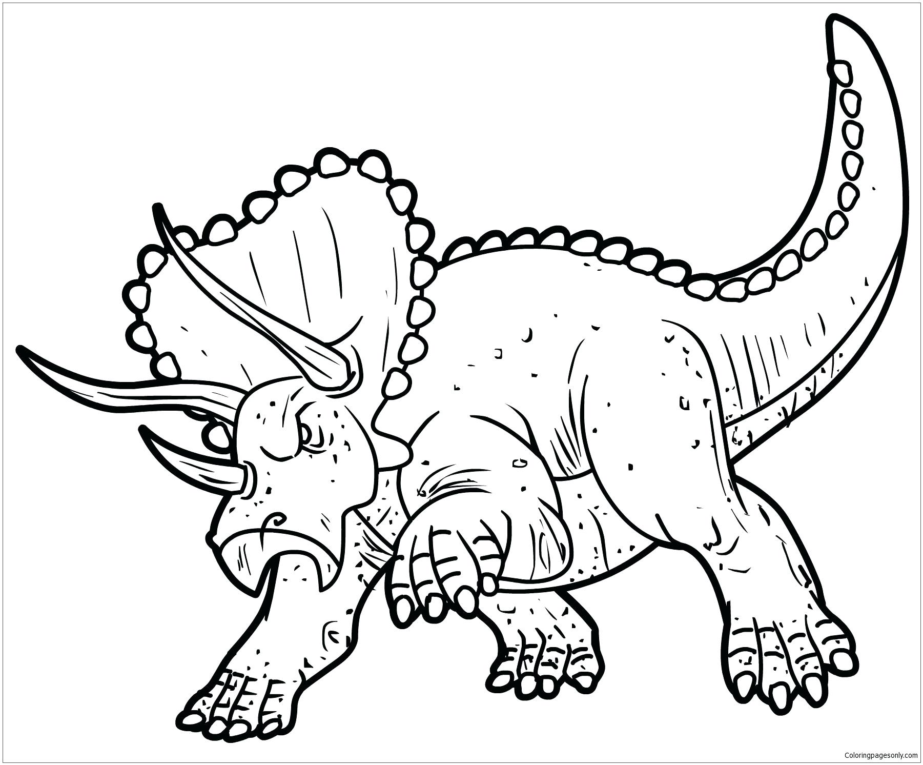 1801x1492 Triceratops Dinosaur Coloring Page Free Pages Online Ammosaurus