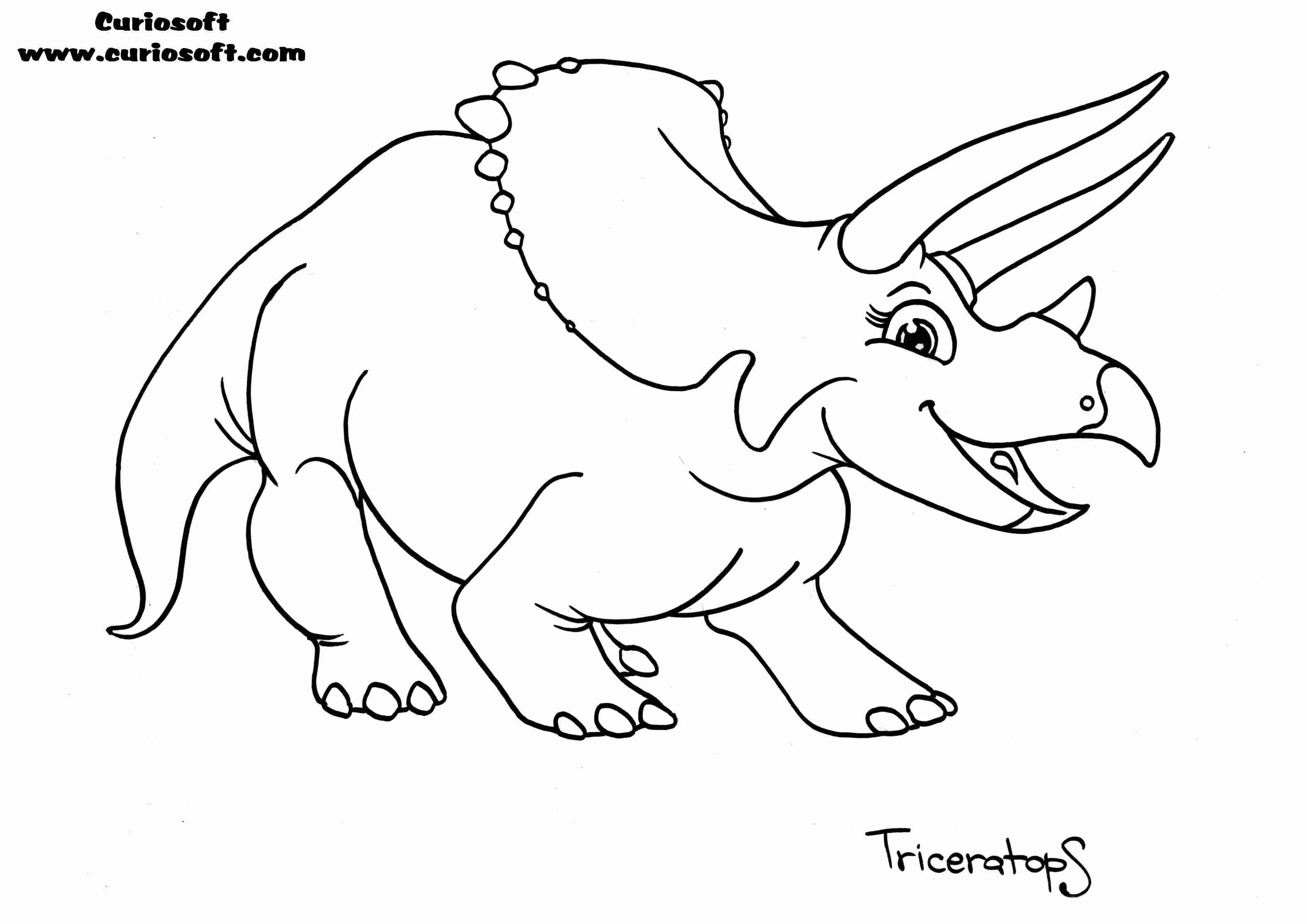 3150x2227 Dinosaur Coloring Pages Triceratops