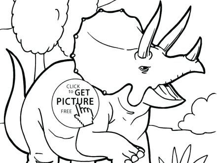 440x330 Triceratops Coloring Page For Kids Angry Triceratops Dinosaur
