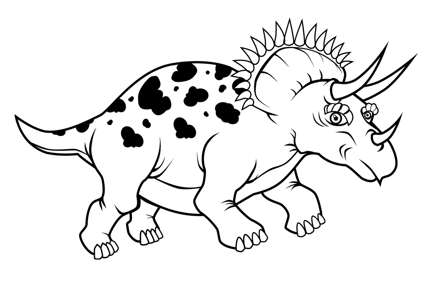 Dinosaur Coloring Pages Triceratops at GetDrawings | Free download