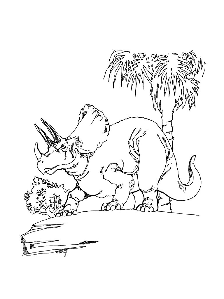 768x1024 Triceratops Coloring Pages