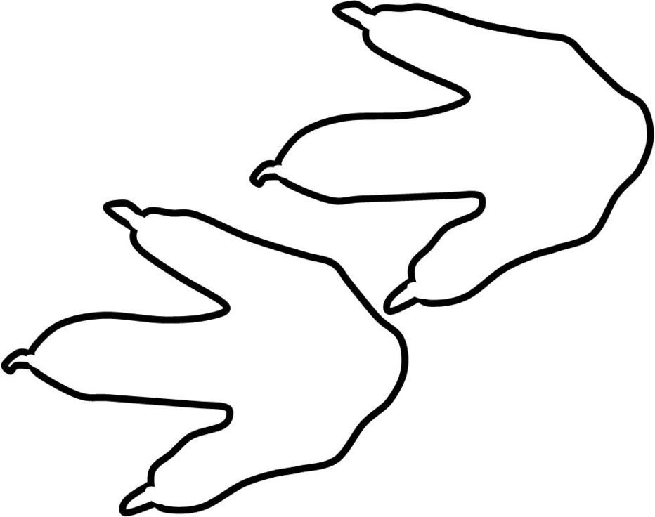 932x736 Dinosaur Footprint Clipart Free