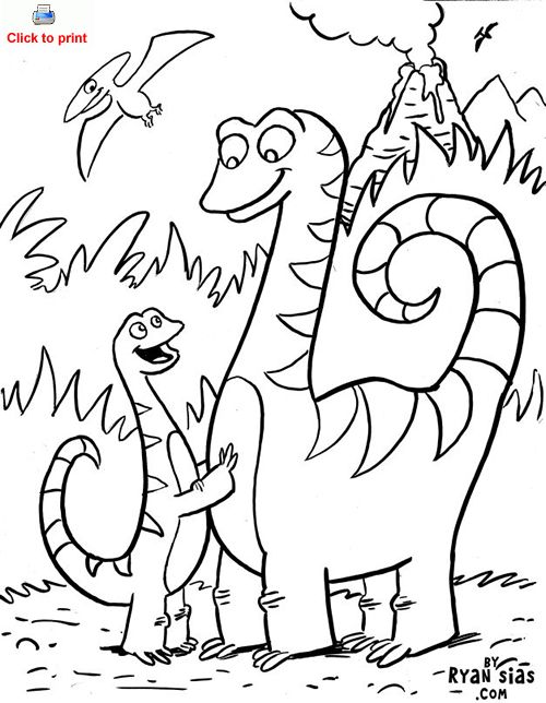 500x644 Cute Dinosaur Coloring Page Printable Coloring Page For Kids