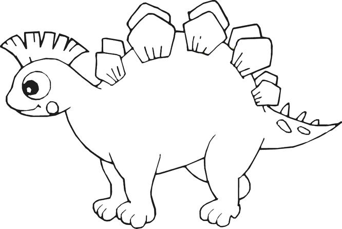 666x446 Cartoon Dinosaur Coloring Pages Cartoon Dinosaur For Kids Coloring