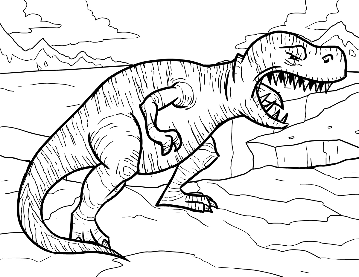 1200x927 Tyrannosaurus Rex Coloring Page T Rex Coloring Pages With Trex