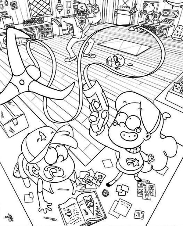 600x741 Gravity Falls Coloring Pages
