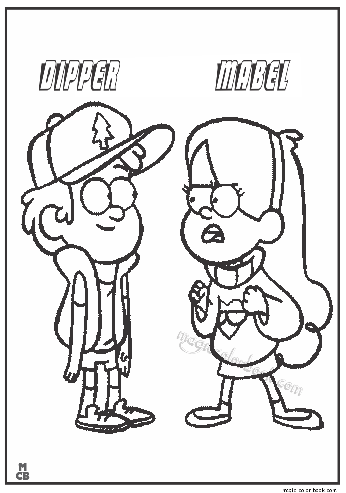685x975 Gravity Falls Coloring Pages Free