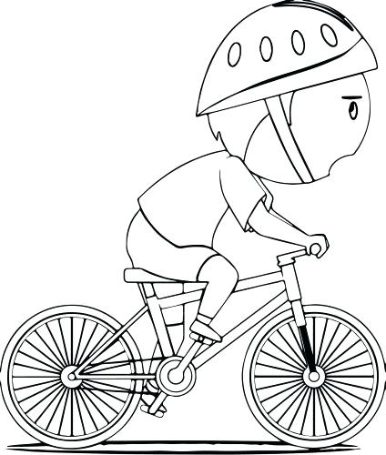 424x500 Bicycle Coloring Page
