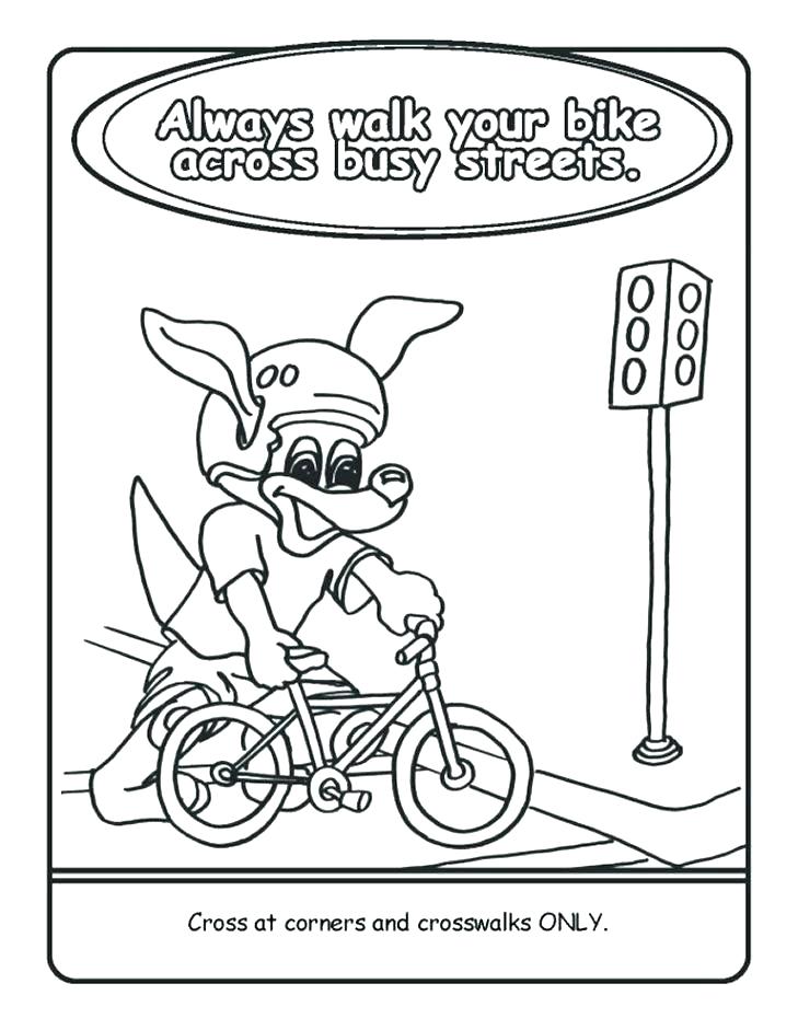 729x941 Bike Safety Coloring Pages Bike Helmet Coloring Page Printable