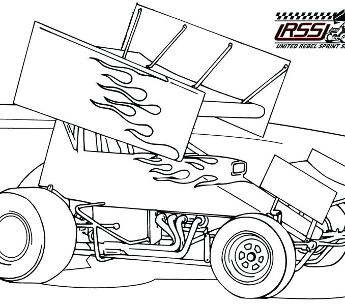 678x600 Sprint Car Coloring Pages Sprint Car Coloring Pages Crayola Photo