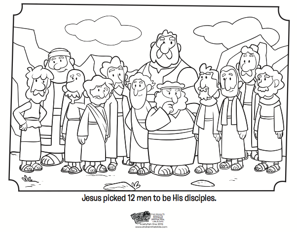 602x471 Disciples Coloring Page
