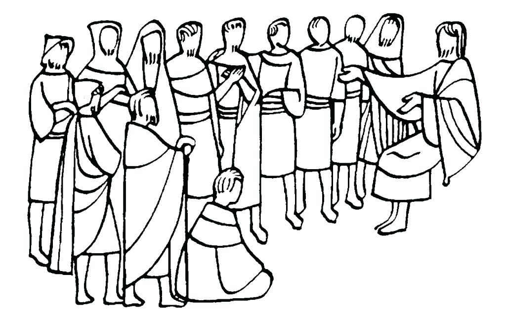 1024x651 Disciples Coloring Page Coloring Pages Disciples Disciples