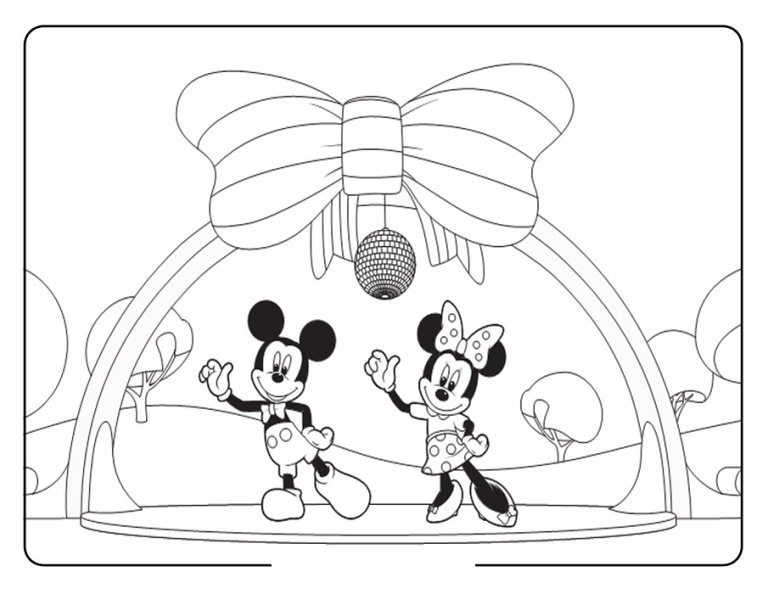768x594 Mickey And Minnie Disco Coloring Page Boys Pages