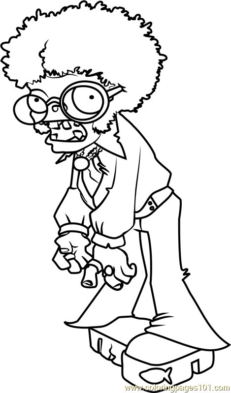 469x799 Dancing Zombie Coloring Page