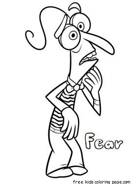 287x377 Printable Inside Out Fear Coloring Pages Autism Feelings