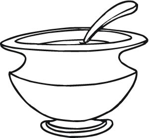 300x278 Washing Dishes Kitchenware Coloring Page