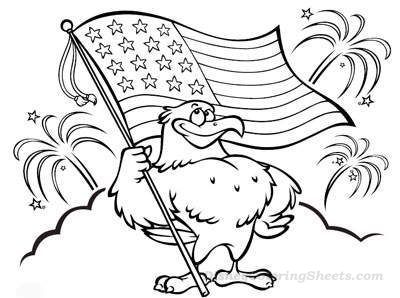 400x298 Of July Eagle Coloring Pages