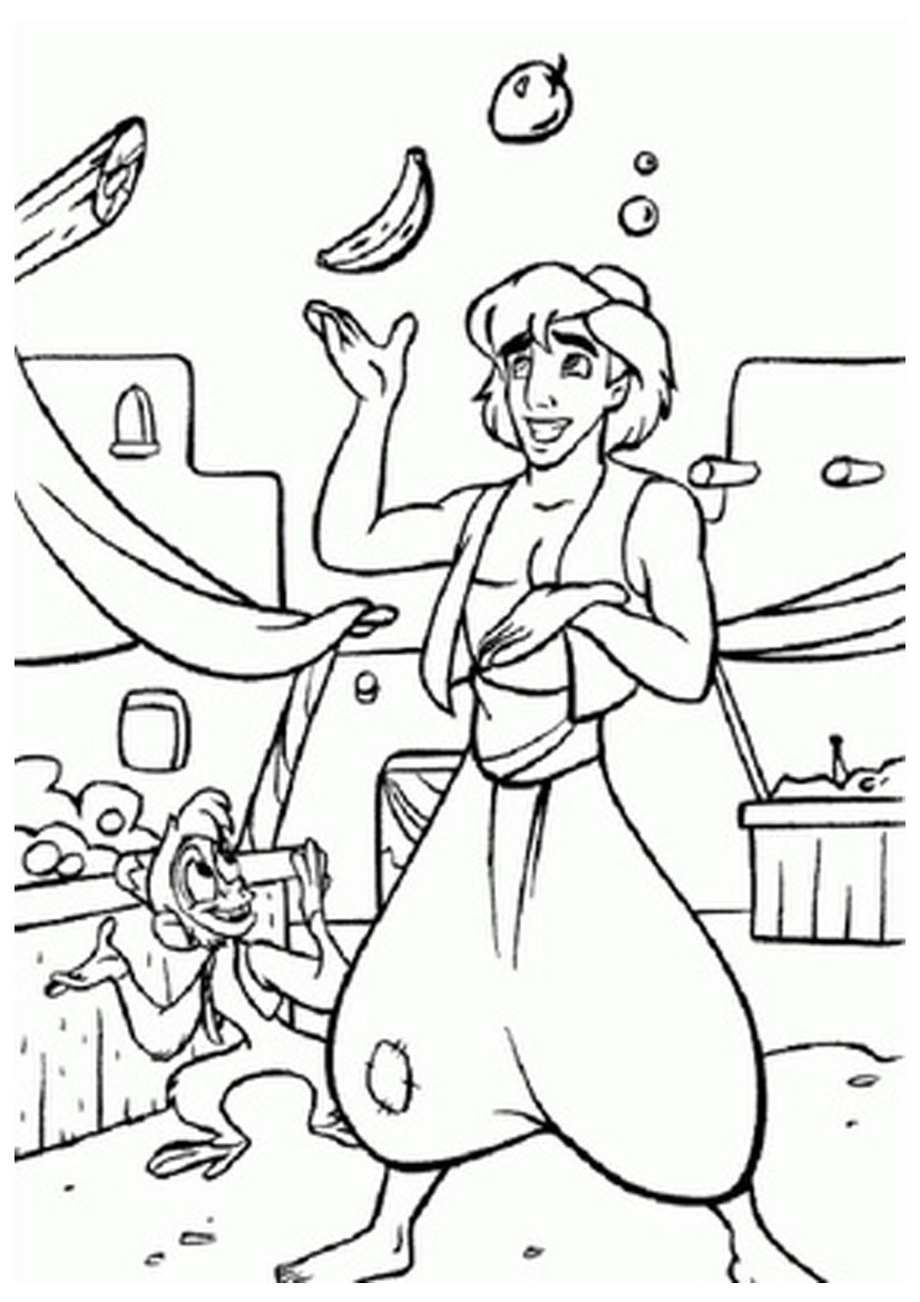 826x1169 Disney Aladdin Coloring Pages Free Coloring Pages