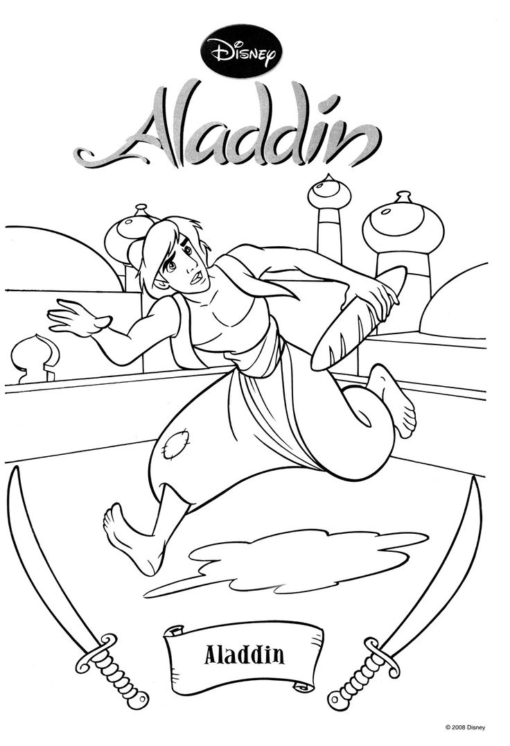 736x1076 Perfect Aladdin Coloring Pages