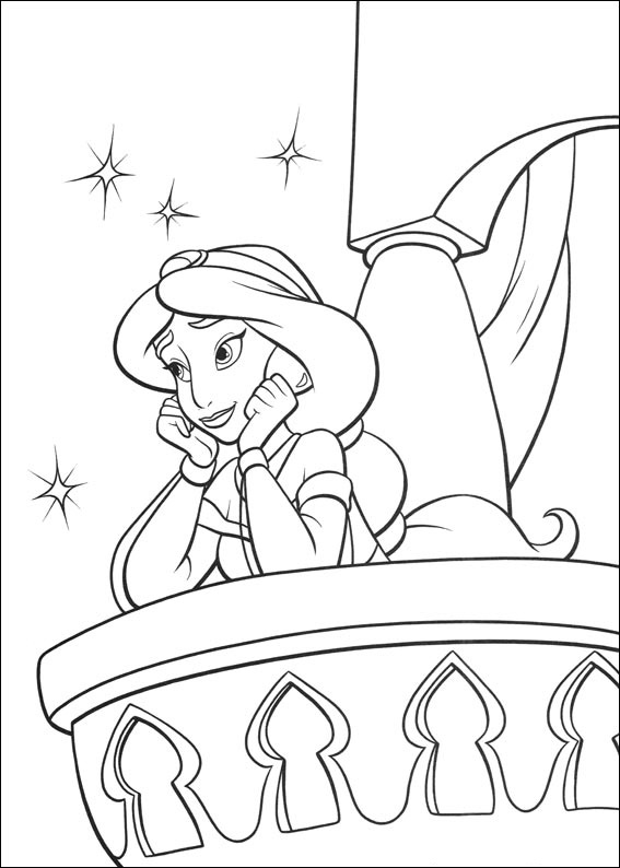 567x794 Think Of Aladdin Coloring Pages