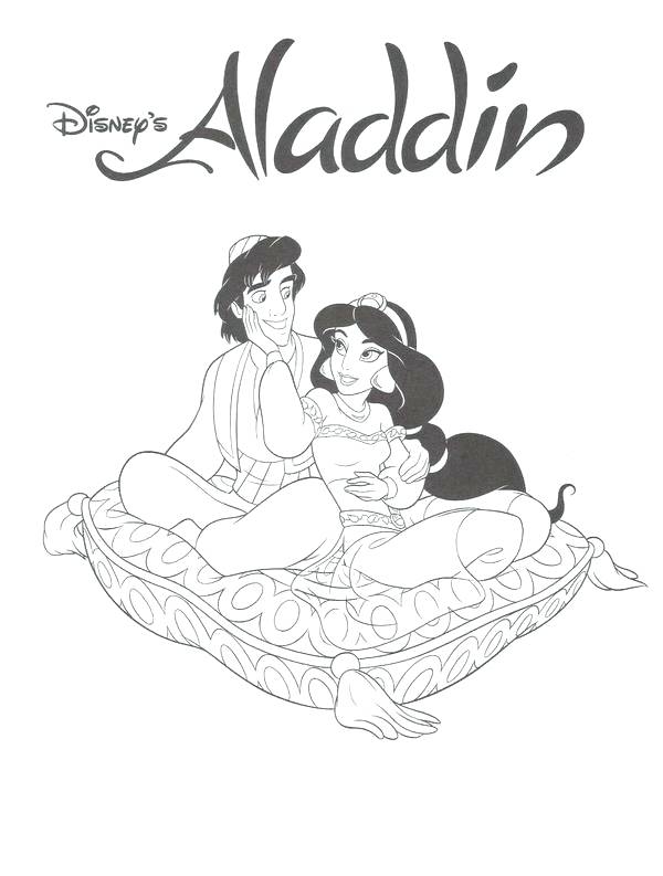 600x793 Disney Aladdin Coloring Pages