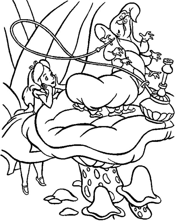 600x763 Free Printable Alice In Wonderland Coloring Pages