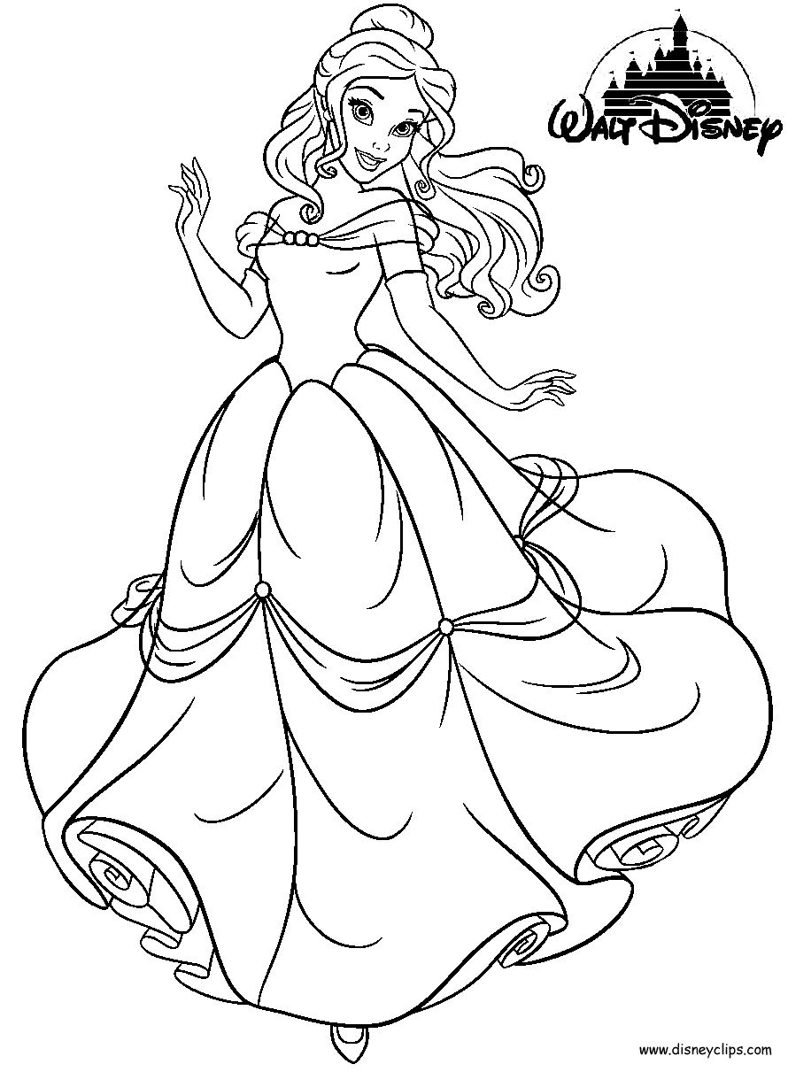 890x1211 Disney Princess Coloring Pages Belle Download Free Coloring Sheets