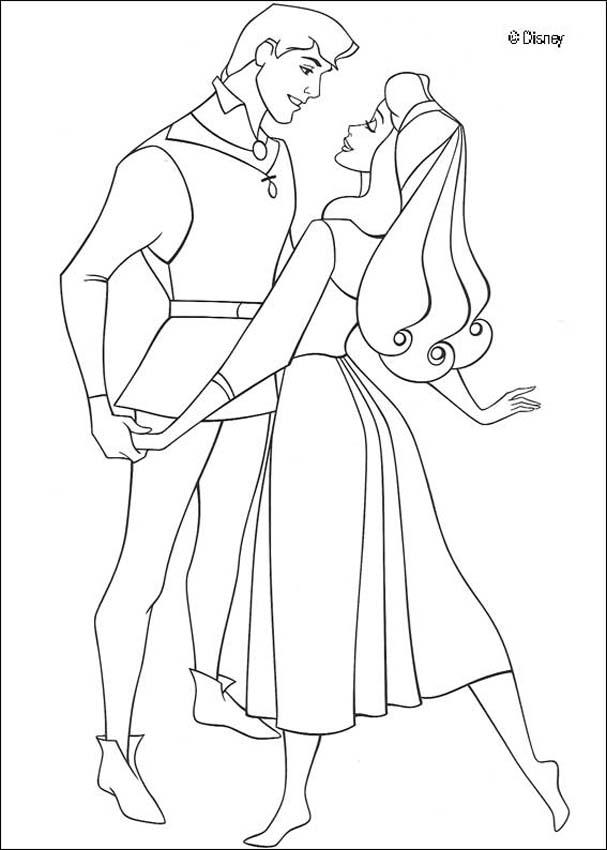 607x850 Princess Aurora Dancing Coloring Pages