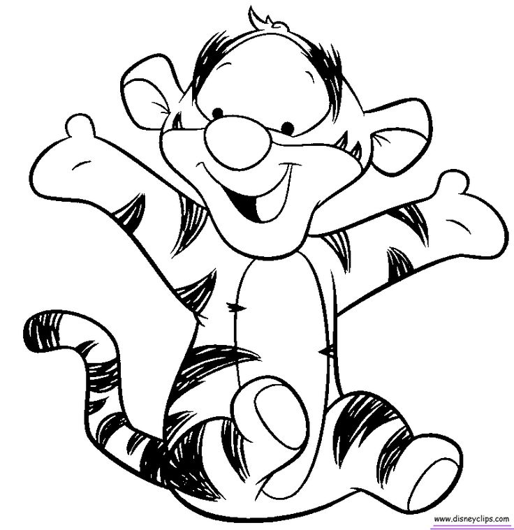 736x759 Baby Winnie The Pooh And Tigger Coloring Pages