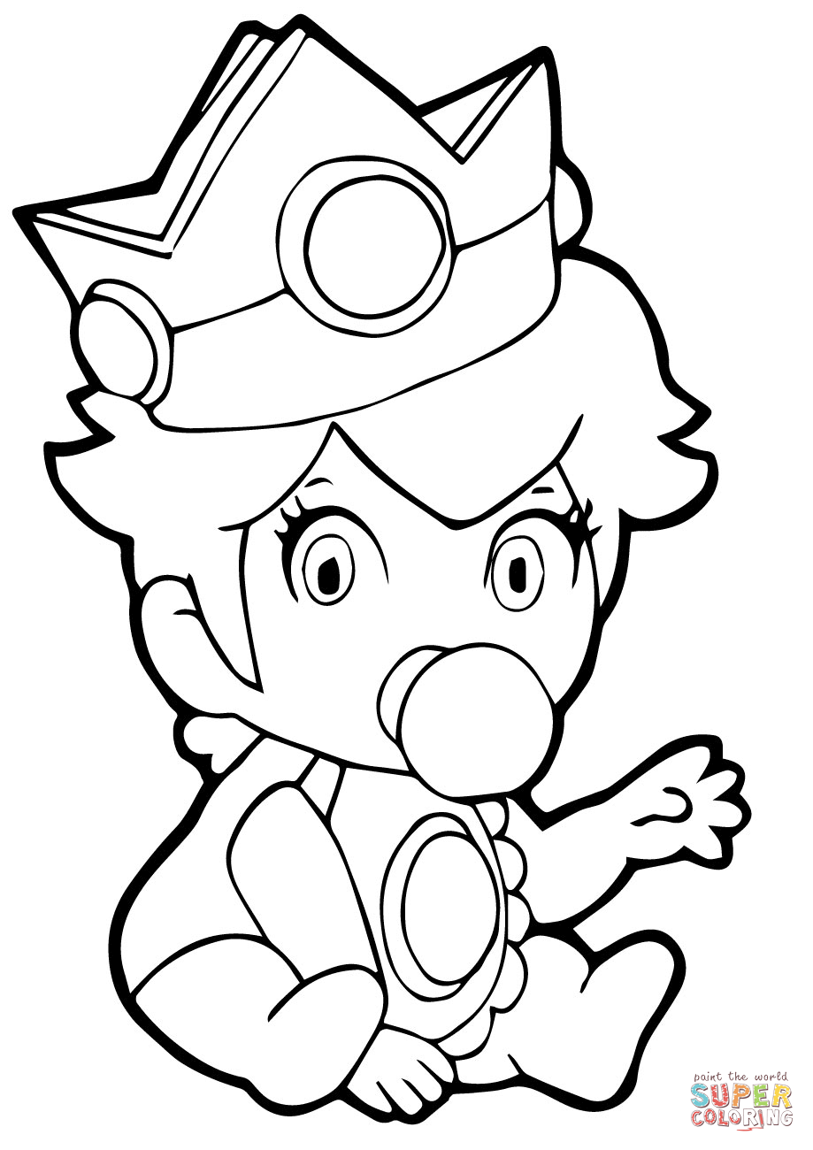 919x1300 Baby Princess Peach Coloring Pages