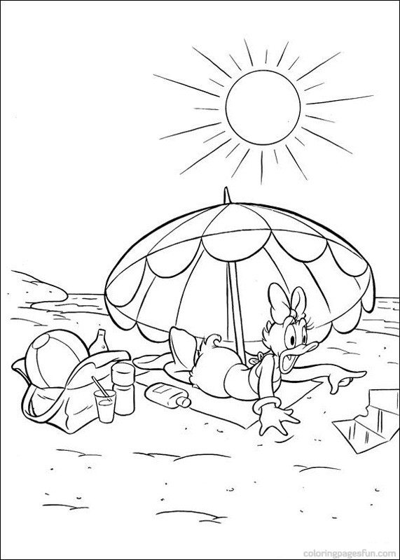 571x800 Download Daisy Shock At The Beach Disney Coloring Pages Or Print